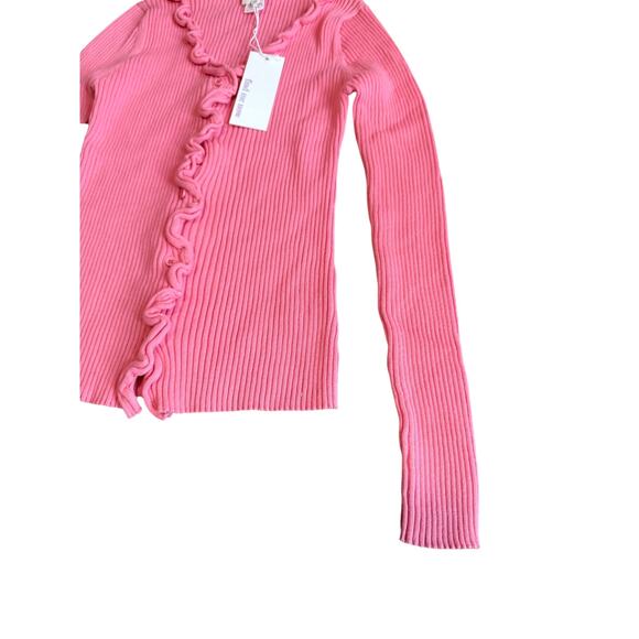 Find Me Now Charlie Ribbed Button Front Top Size M/L - Picture 3 of 6